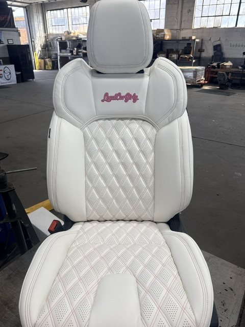 White diamond with custom embroidery