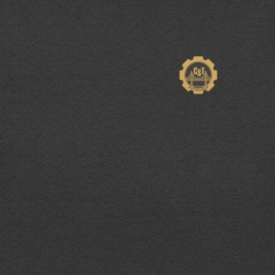 Close-up of the gold CST Pittsburgh chest logo