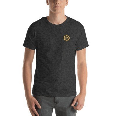 Man wearing the tee, front view