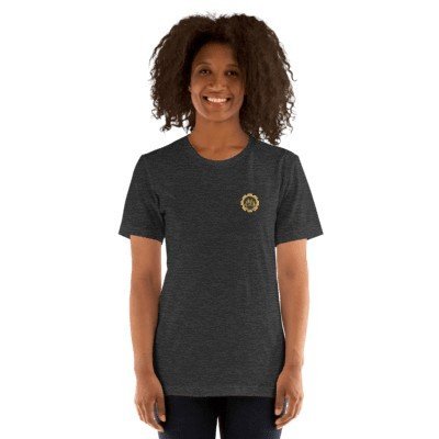 Woman wearing the tee, front view